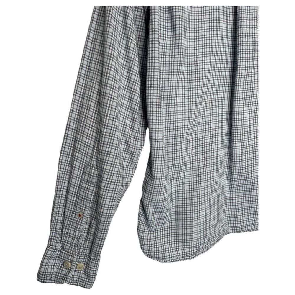 Brooks Brothers Shirt Mens M Red Fleece Plaid Button Up Long Sleeves Pocket Blue - Picture 8 of 13
